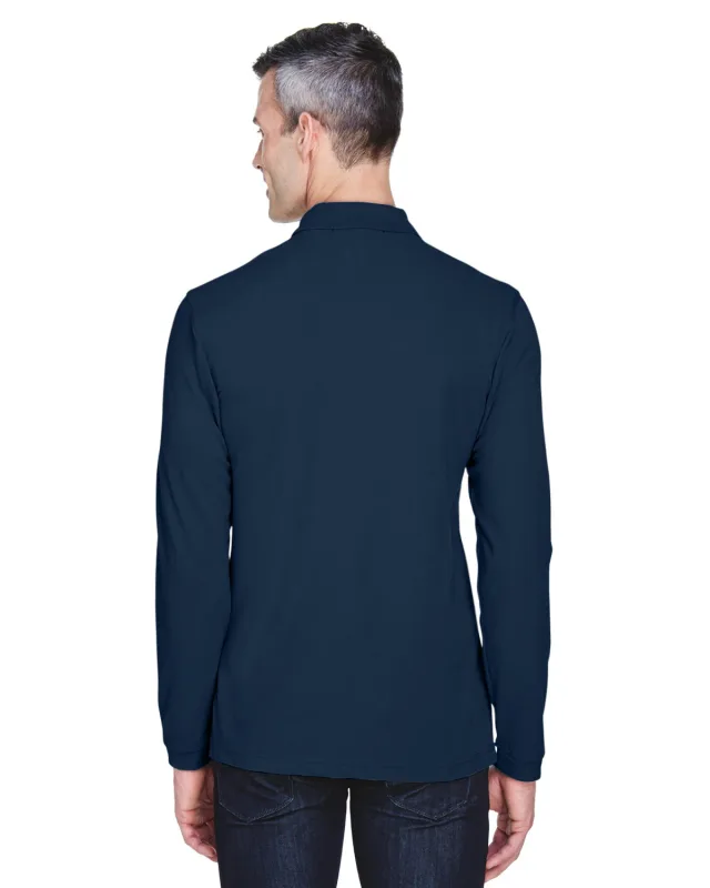 Harriton Men's Easy Blend Long-Sleeve Polo — view 12