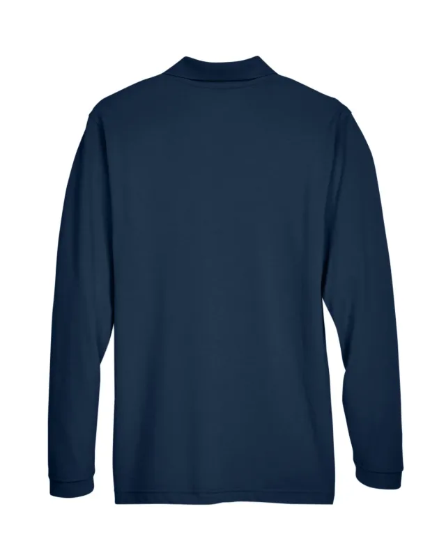 Harriton Men's Easy Blend Long-Sleeve Polo — view 13