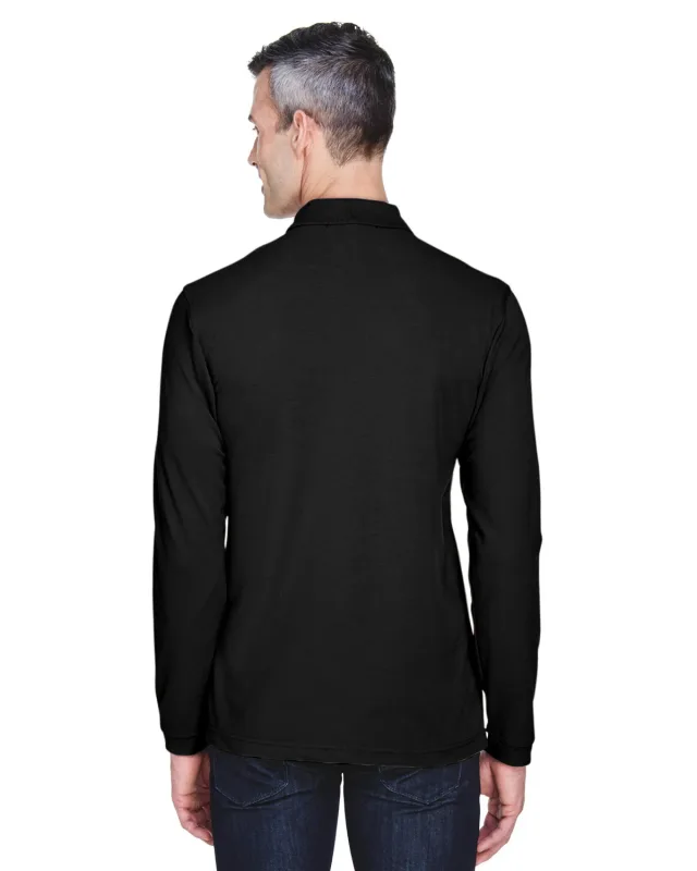 Harriton Men's Easy Blend Long-Sleeve Polo — view 6