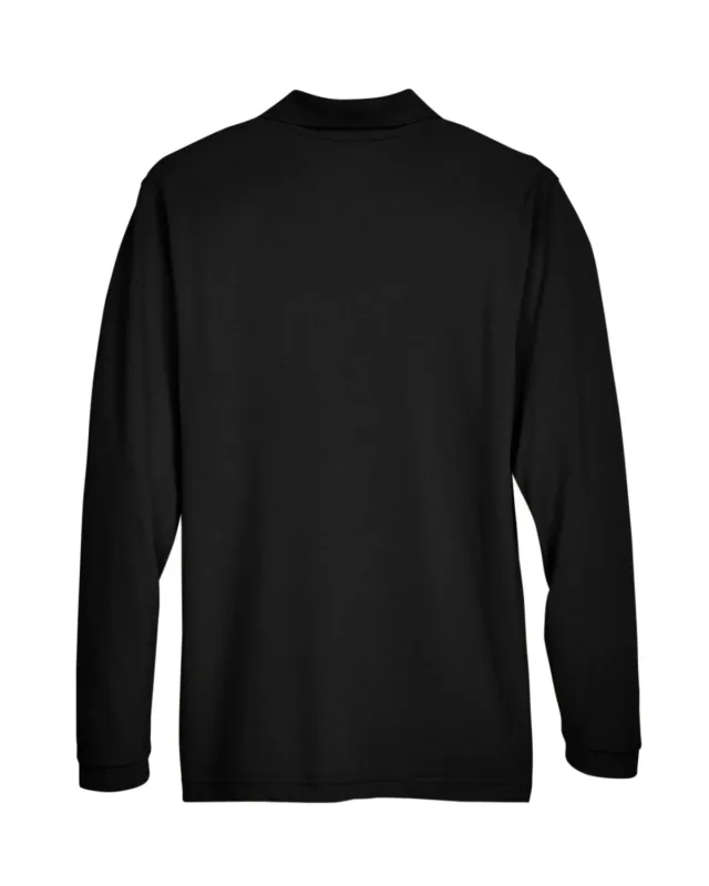 Harriton Men's Easy Blend Long-Sleeve Polo — view 7