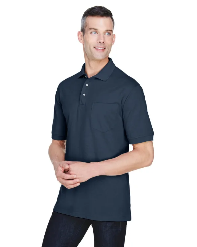 Harriton Men's Easy Blend Polo with Pocket — view 17