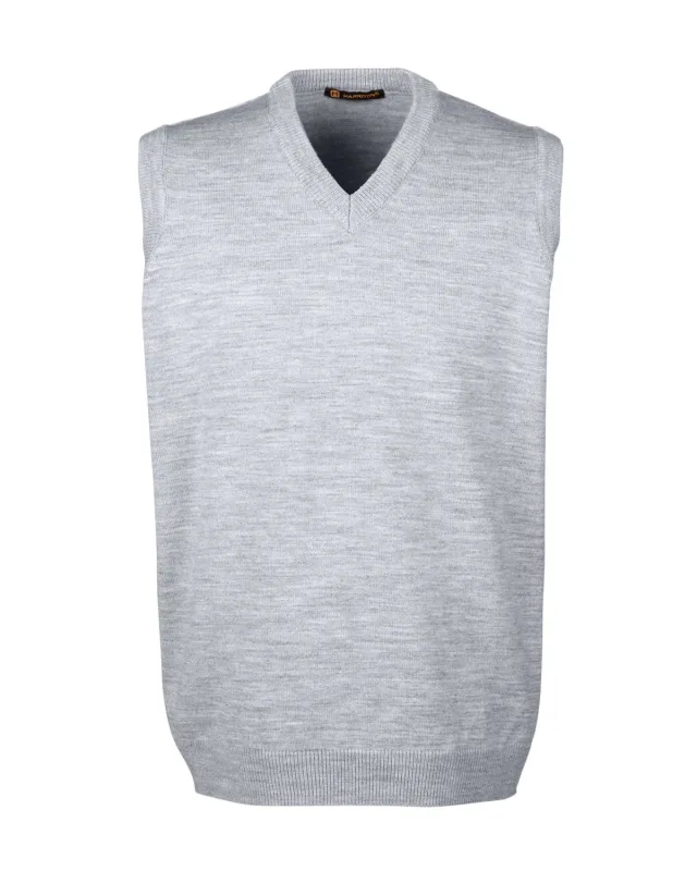 Harriton Men's Pilbloc V-Neck Sweater Vest — view 3