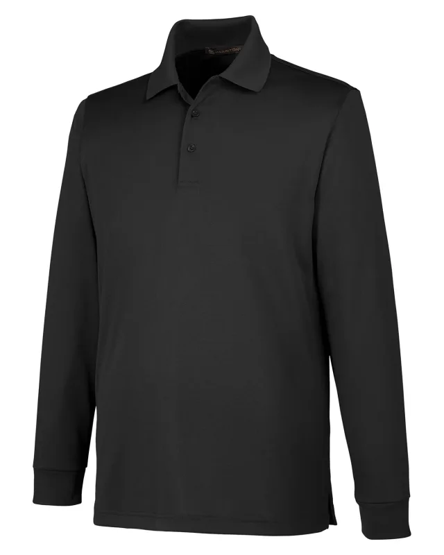Harriton Men's Tall Advantage Long Sleeve Snag Protection Plus IL Polo — view 12