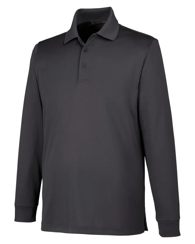 Harriton Men's Tall Advantage Long Sleeve Snag Protection Plus IL Polo — view 20