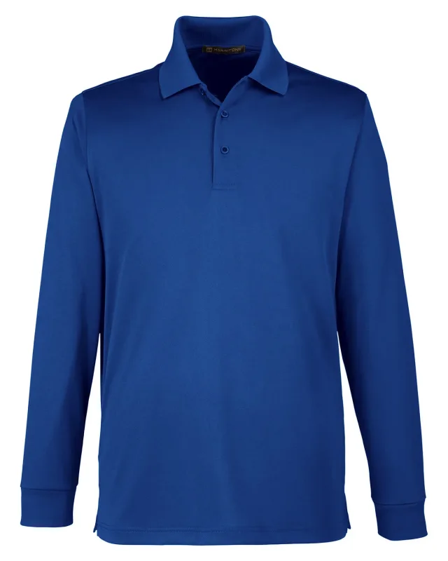 Harriton Men's Tall Advantage Long Sleeve Snag Protection Plus IL Polo — view 6