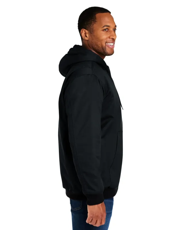 Harriton Men's Tall ClimaBloc® Heavyweight Hooded Full-Zip Jacket — view 10