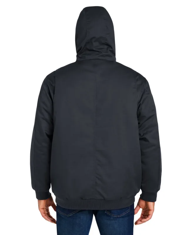 Harriton Men's Tall ClimaBloc® Heavyweight Hooded Full-Zip Jacket — view 11