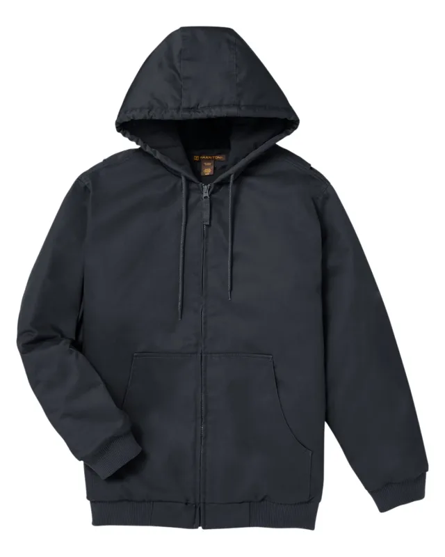 Harriton Men's Tall ClimaBloc® Heavyweight Hooded Full-Zip Jacket — view 13