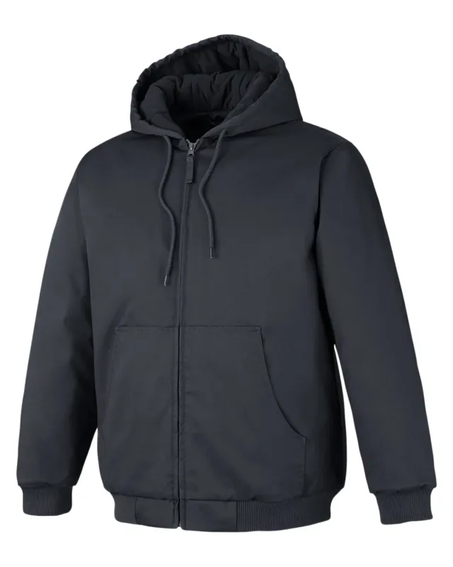 Harriton Men's Tall ClimaBloc® Heavyweight Hooded Full-Zip Jacket — view 16