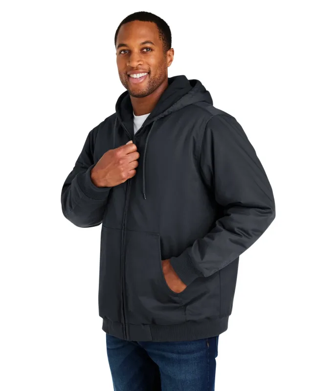 Harriton Men's Tall ClimaBloc® Heavyweight Hooded Full-Zip Jacket — view 19