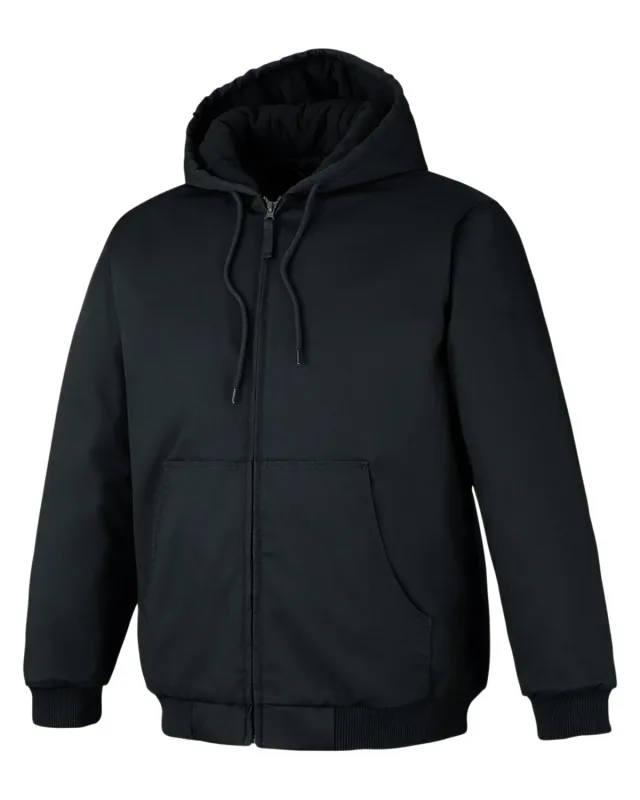 Harriton Men's Tall ClimaBloc® Heavyweight Hooded Full-Zip Jacket — view 6