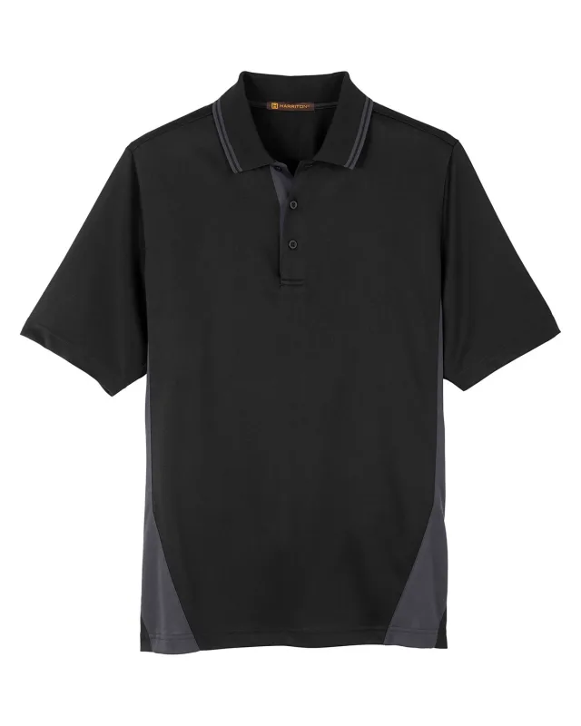 Harriton Men's Tall Flash Snag Protection Plus IL Colorblock Polo — view 13