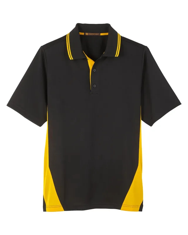 Harriton Men's Tall Flash Snag Protection Plus IL Colorblock Polo — view 3