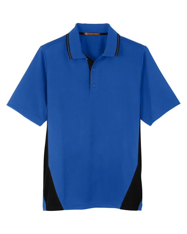 Harriton Men's Tall Flash Snag Protection Plus IL Colorblock Polo — view 53