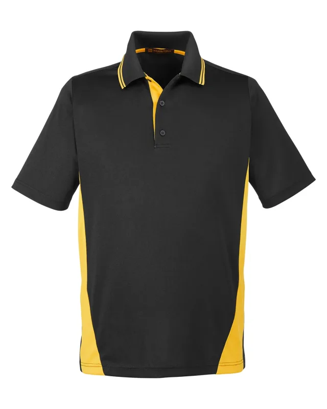 Harriton Men's Tall Flash Snag Protection Plus IL Colorblock Polo — view 8