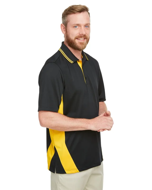 Harriton Men's Tall Flash Snag Protection Plus IL Colorblock Polo — view 9