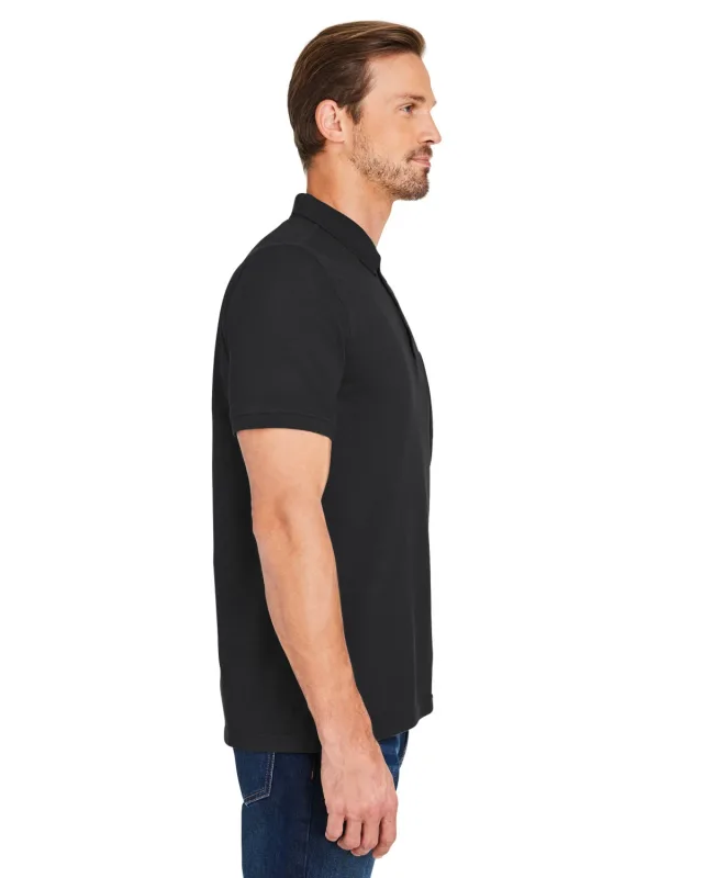 Harriton Men's Valiant Cotton Snag Protect Pocket Polo — view 10