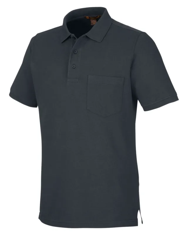 Harriton Men's Valiant Cotton Snag Protect Pocket Polo — view 16