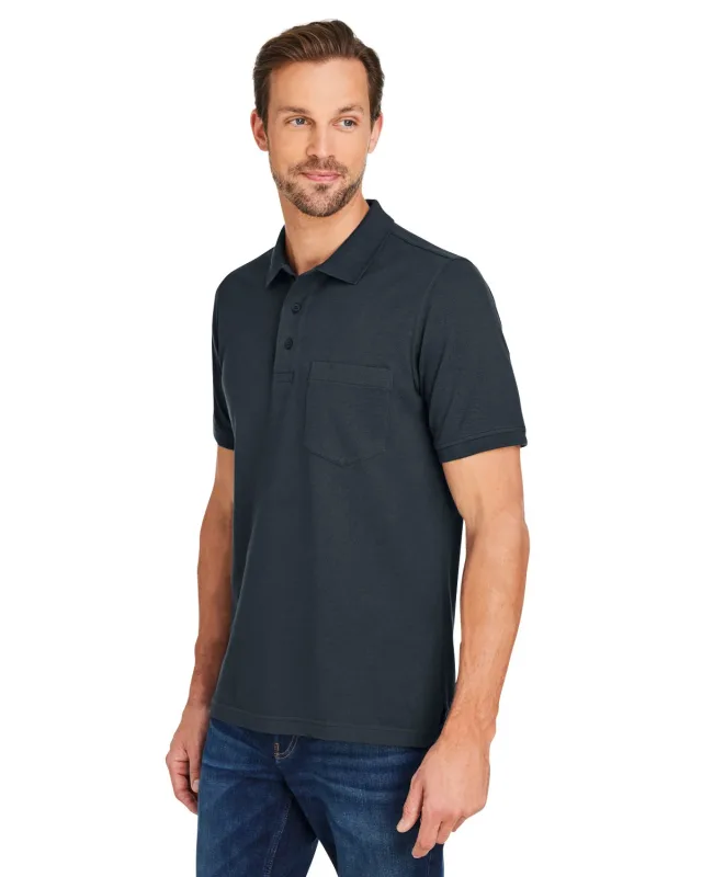 Harriton Men's Valiant Cotton Snag Protect Pocket Polo — view 19