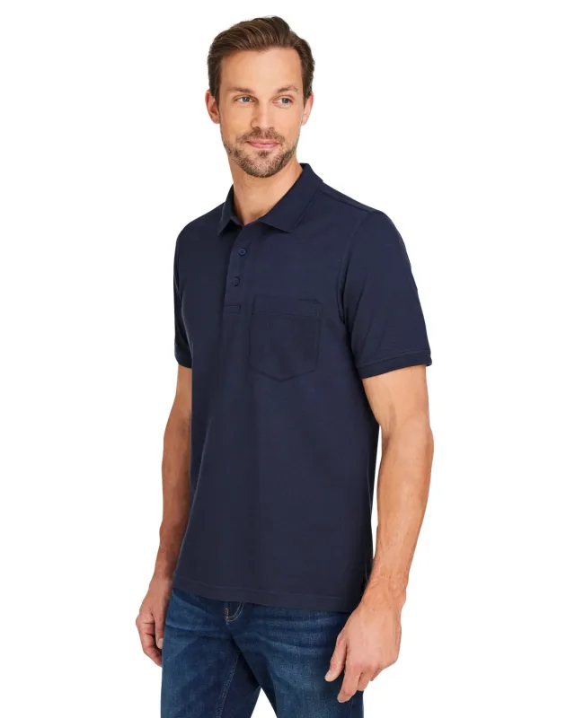 Harriton Men's Valiant Cotton Snag Protect Pocket Polo — view 29