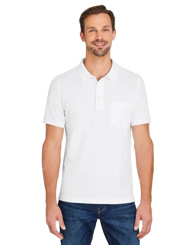 Harriton Men's Valiant Cotton Snag Protect Pocket Polo — view 34