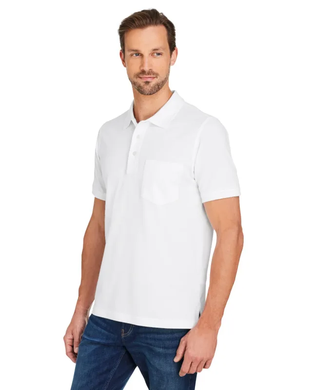 Harriton Men's Valiant Cotton Snag Protect Pocket Polo — view 39