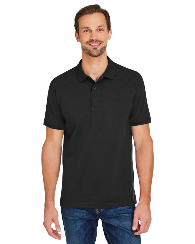 Harriton Men's Valiant Cotton Snag Protect Polo — view 14