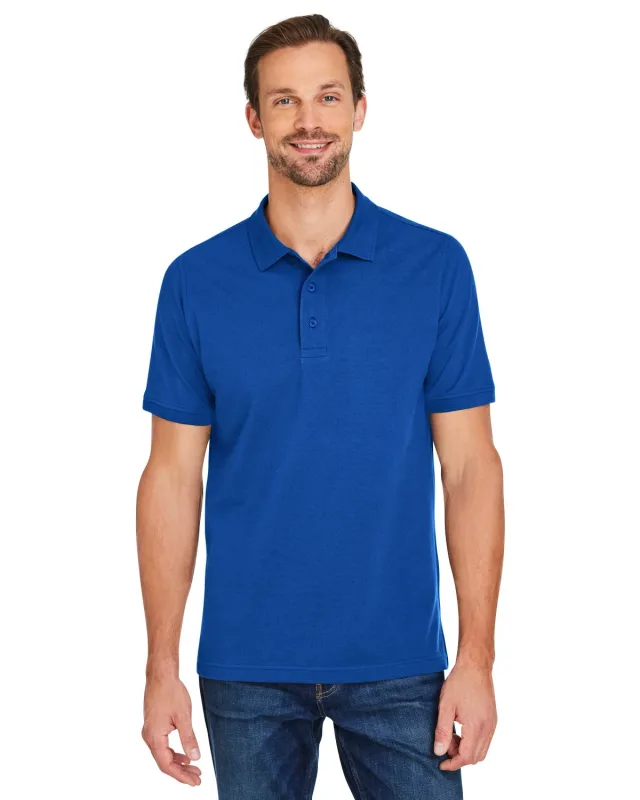 Harriton Men's Valiant Cotton Snag Protect Polo — view 4
