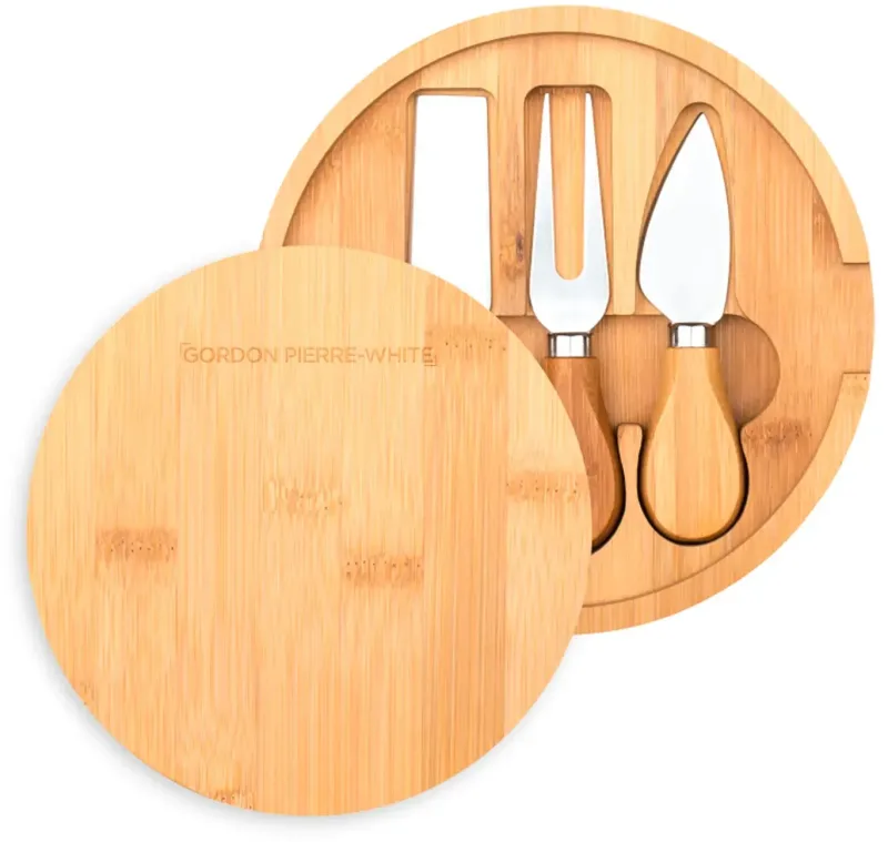 Branded Havarti Bamboo Cheese Board Set — view 2