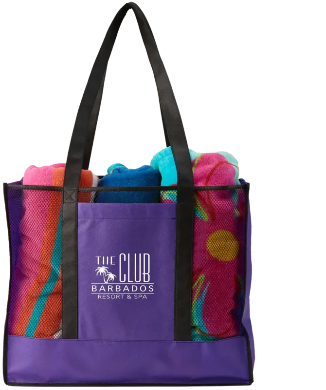 Custom Branded Non-Woven Beach Tote — view 2