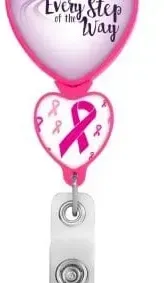 Heart Double Up Retractable Badge Reel — view 6
