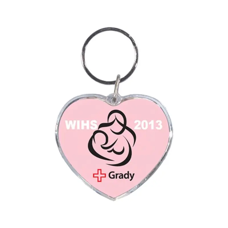 Heart Shape Acrylic Keytag (1 3/4")