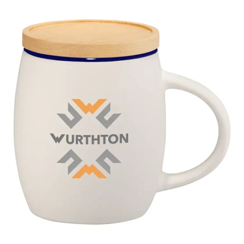 Hearth Ceramic Mug with Wood Lid/Coaster 15oz — view 8