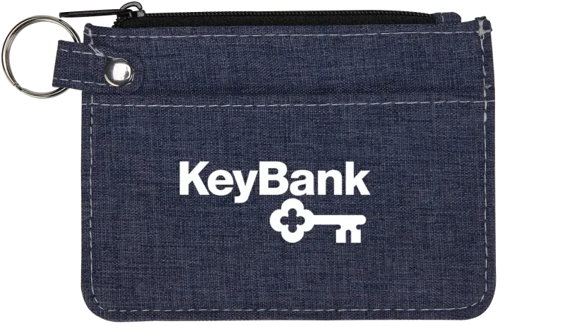 Personalized Heathered Card Wallet - Custom Branded Logo Card Holder — view 2
