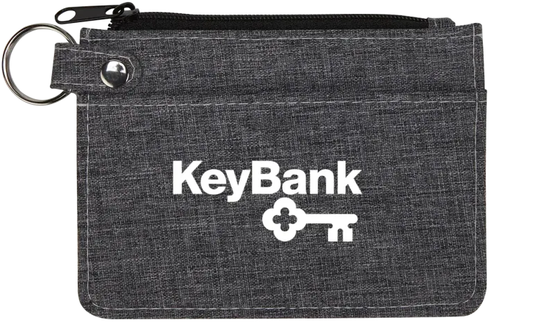 Personalized Heathered Card Wallet - Custom Branded Logo Card Holder — view 3