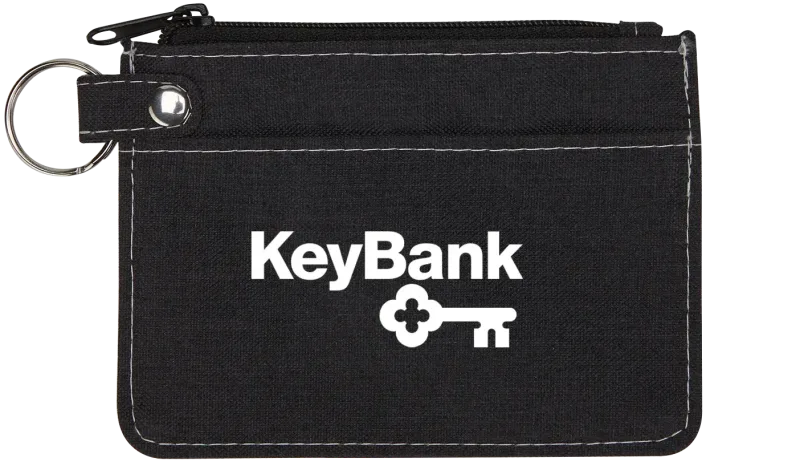 Personalized Heathered Card Wallet - Custom Branded Logo Card Holder — view 4