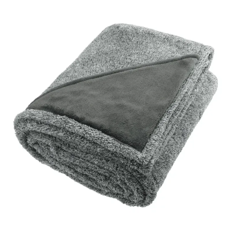 Personalized Heathered Fuzzy Fleece Blanket - 50"x60" — view 2