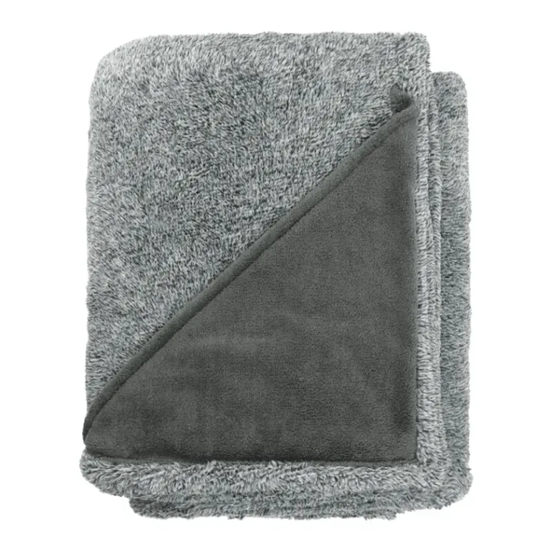 Personalized Heathered Fuzzy Fleece Blanket - 50"x60" — view 4