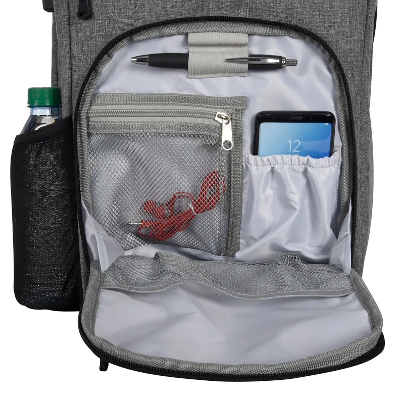 Heathered RFID Laptop Backpack & Briefcase — view 6