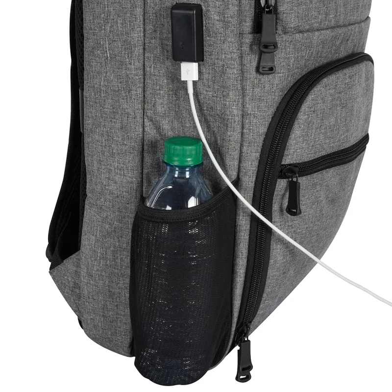 Heathered RFID Laptop Backpack & Briefcase — view 8