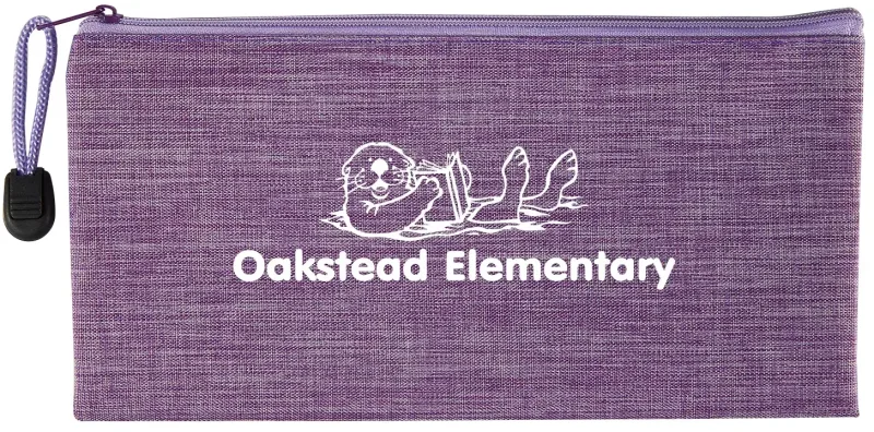 Custom Heathered School Pouch β view 1