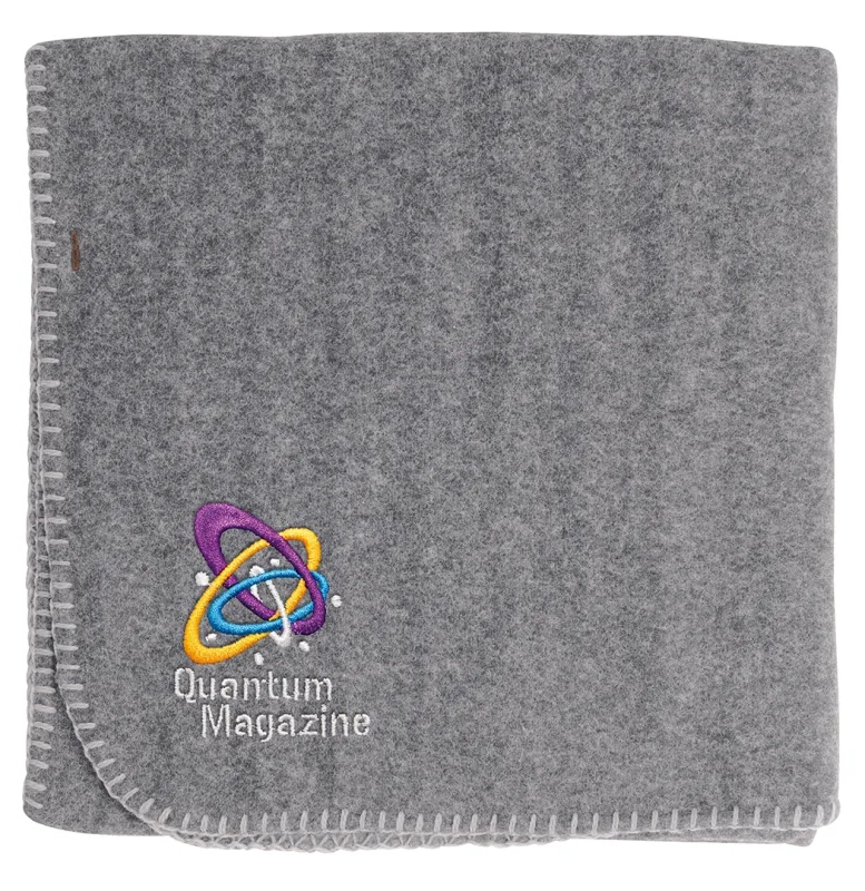 Heathered Shawl Blanket with Button — view 3