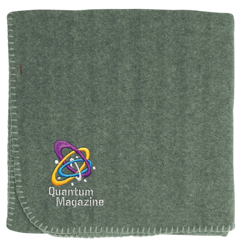 Heathered Shawl Blanket with Button — view 4