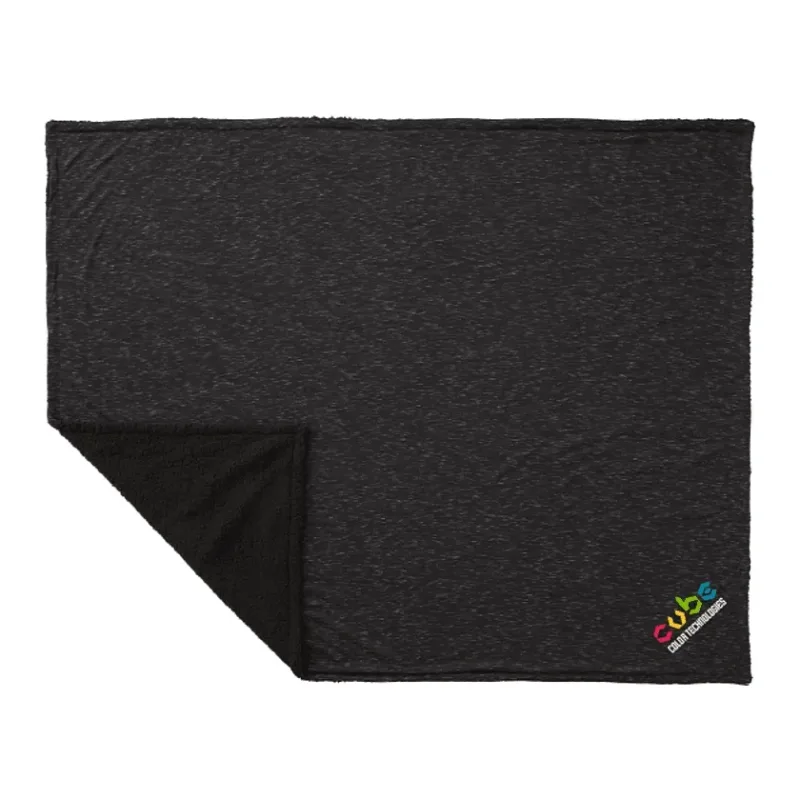 Custom Heathered Sherpa Blanket - 50" x 60" — view 7