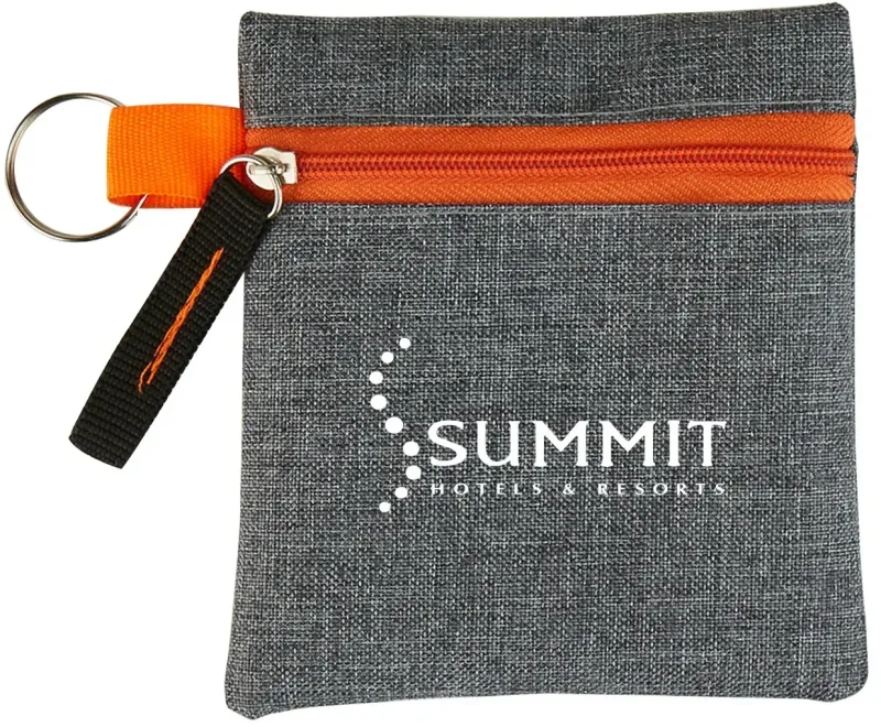 Personalized Heathered Tech Pouch — view 3
