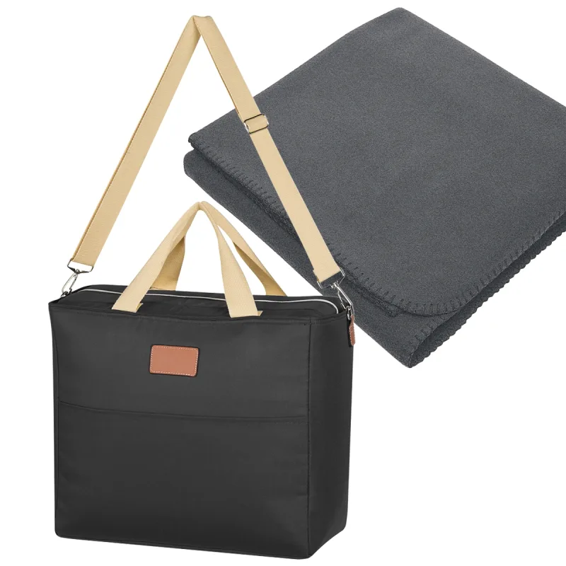 Hefty Cooler Bag With Fleece Blanket — view 4