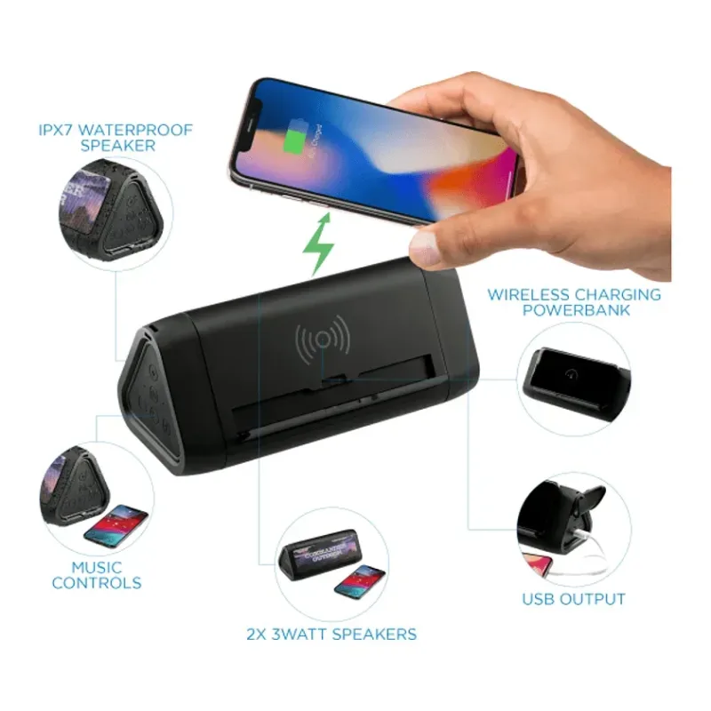 Personalized High Sierra IPX7 Waterproof Outdoor Bluetooth Speaker & Wireless PowerBank — view 9