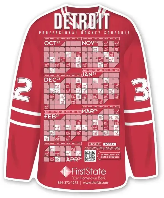 Promotional Hockey Jersey Schedule