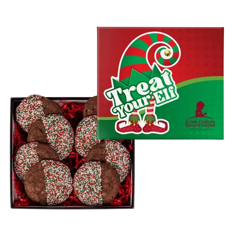 Holiday Cookies in a Gift Box w/ Full Color Imprint