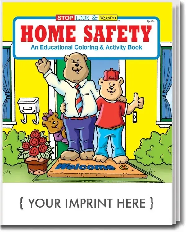 Custom Printed Home Safety Coloring Book